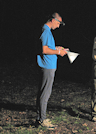Karl Ahlswede, preparing to start the Hickory Run Night-O, photo by Julie Keim Karl Ahlswede, preparing to start the Hickory Run Night-O, photo by Julie Keim