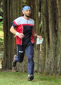 Vadim Masalkov on the Sprint-O course at Ridley, photo by John De Wolf