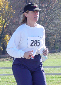 Kathy King finishing at Fair Hill, photo by Kent Shaw