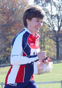 Dasha Babushok finishing at Fair Hill, photo by Kent Shaw