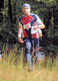 Vadim Masalkov finishing the US Sprint Championship, photo by Julie Keim