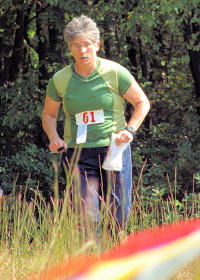 Valerie Meyer finishing the US Sprint Championship, photo by Julie Keim