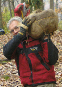 Ron Bortz planting trees for DVOA's 40th anniversary, photo by Kathy Urban